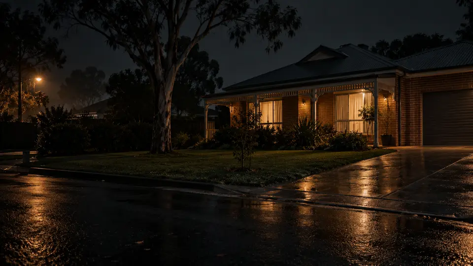House at night